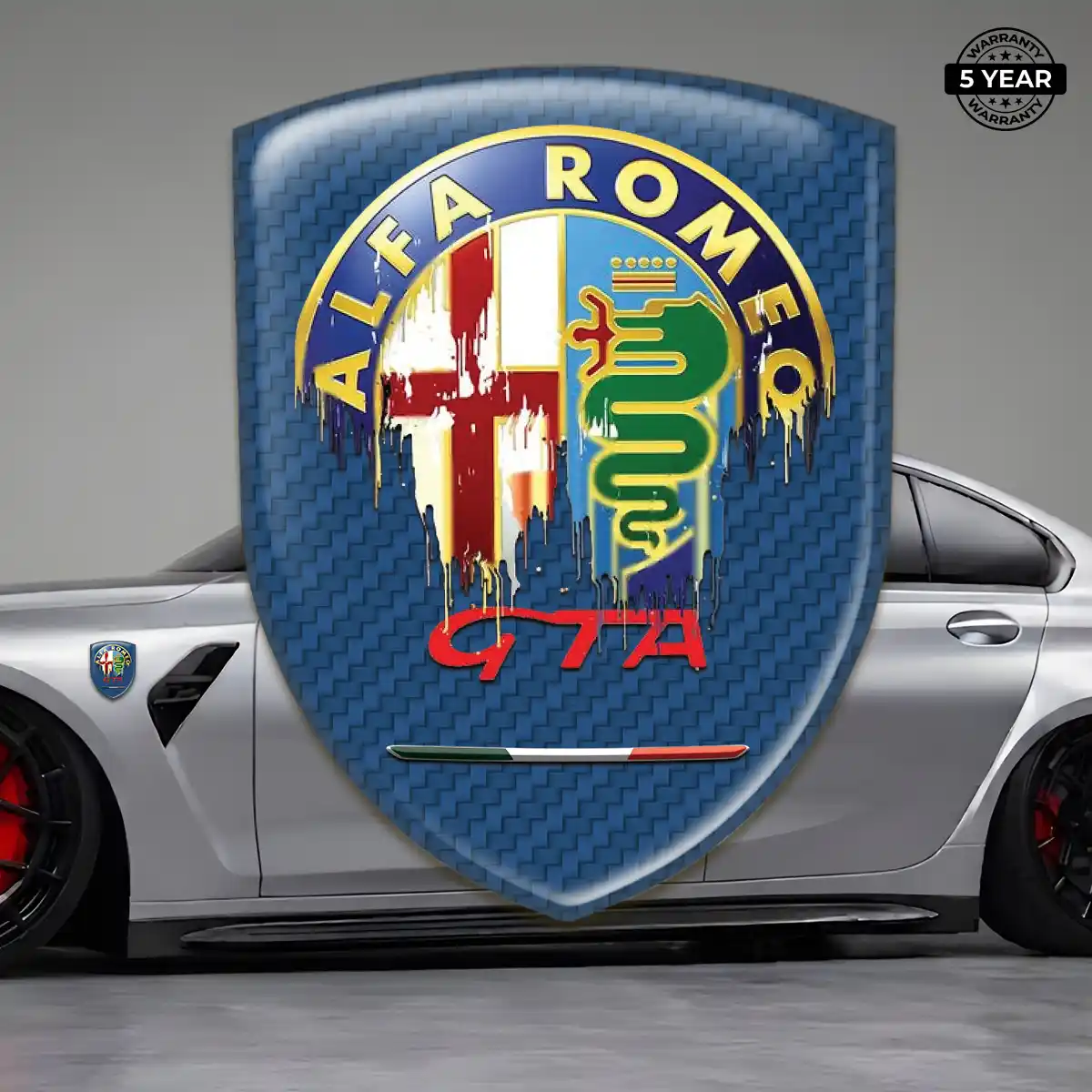 Alfa Romeo Car Badge Sticker Elite Finish