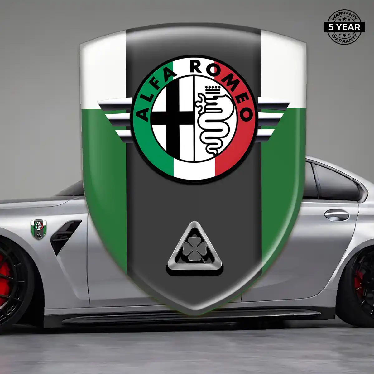 Alfa Romeo Car Badge Sticker Refined Design