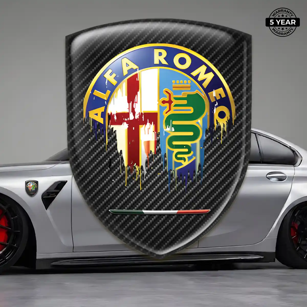 Alfa Romeo Car Badge Sticker Signature Grade