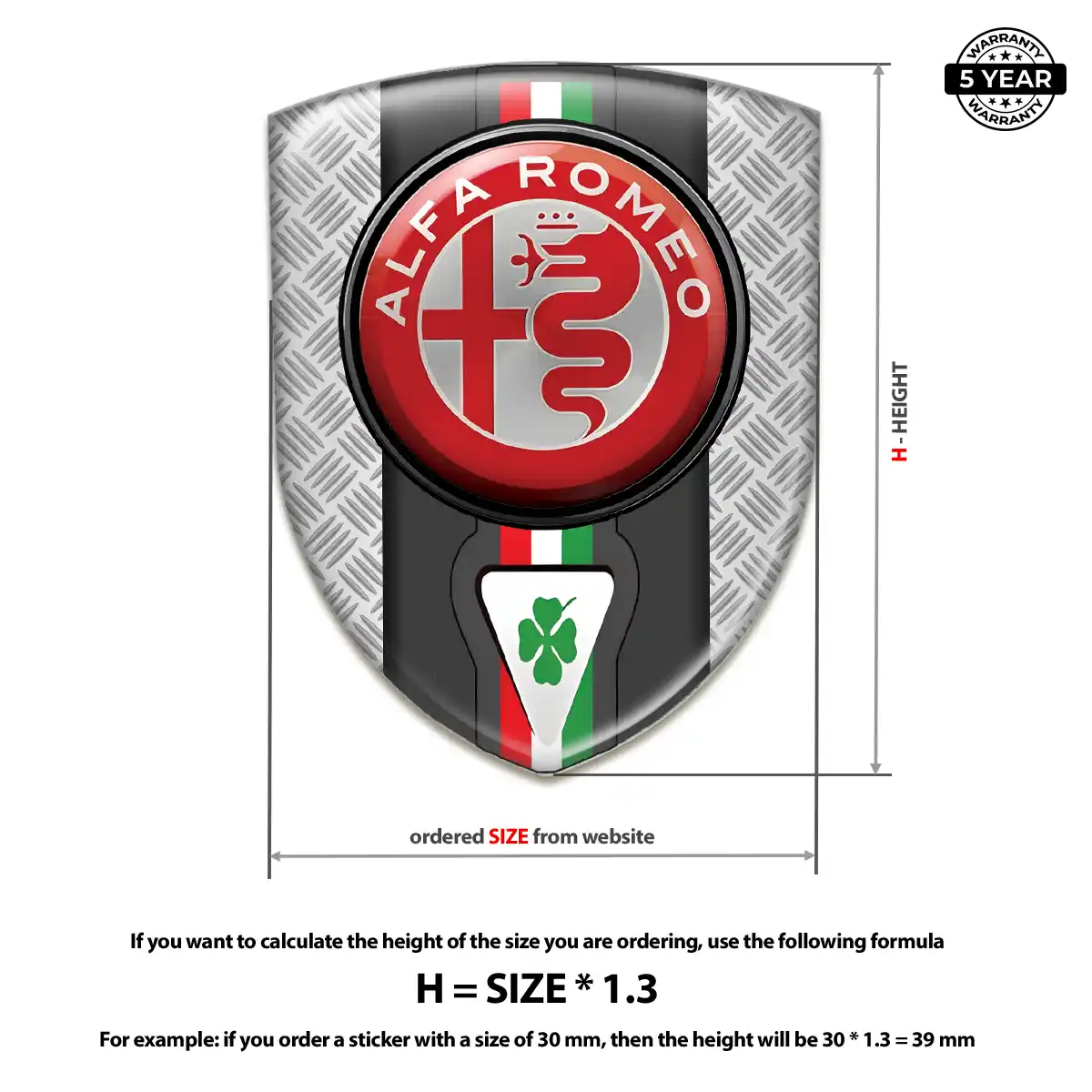 Alfa Romeo Car Badge Sticker Sleek Style