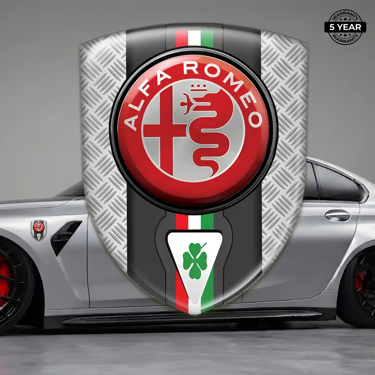 Alfa Romeo Car Badge Sticker Sleek Style