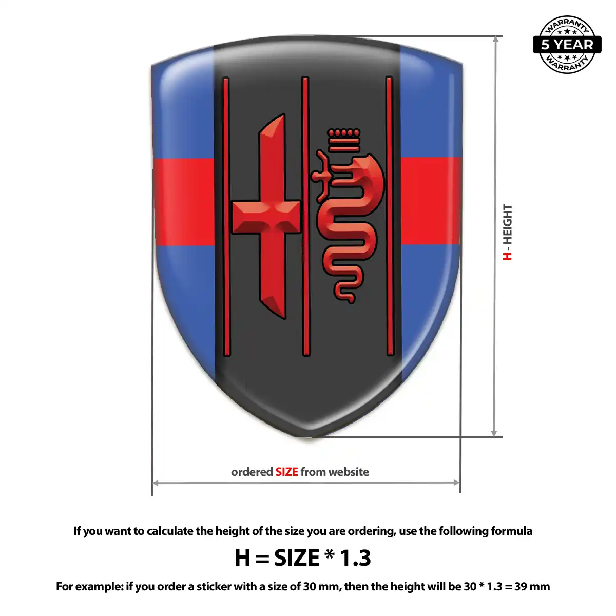 Alfa Romeo Car Badge Sticker Superior Craft