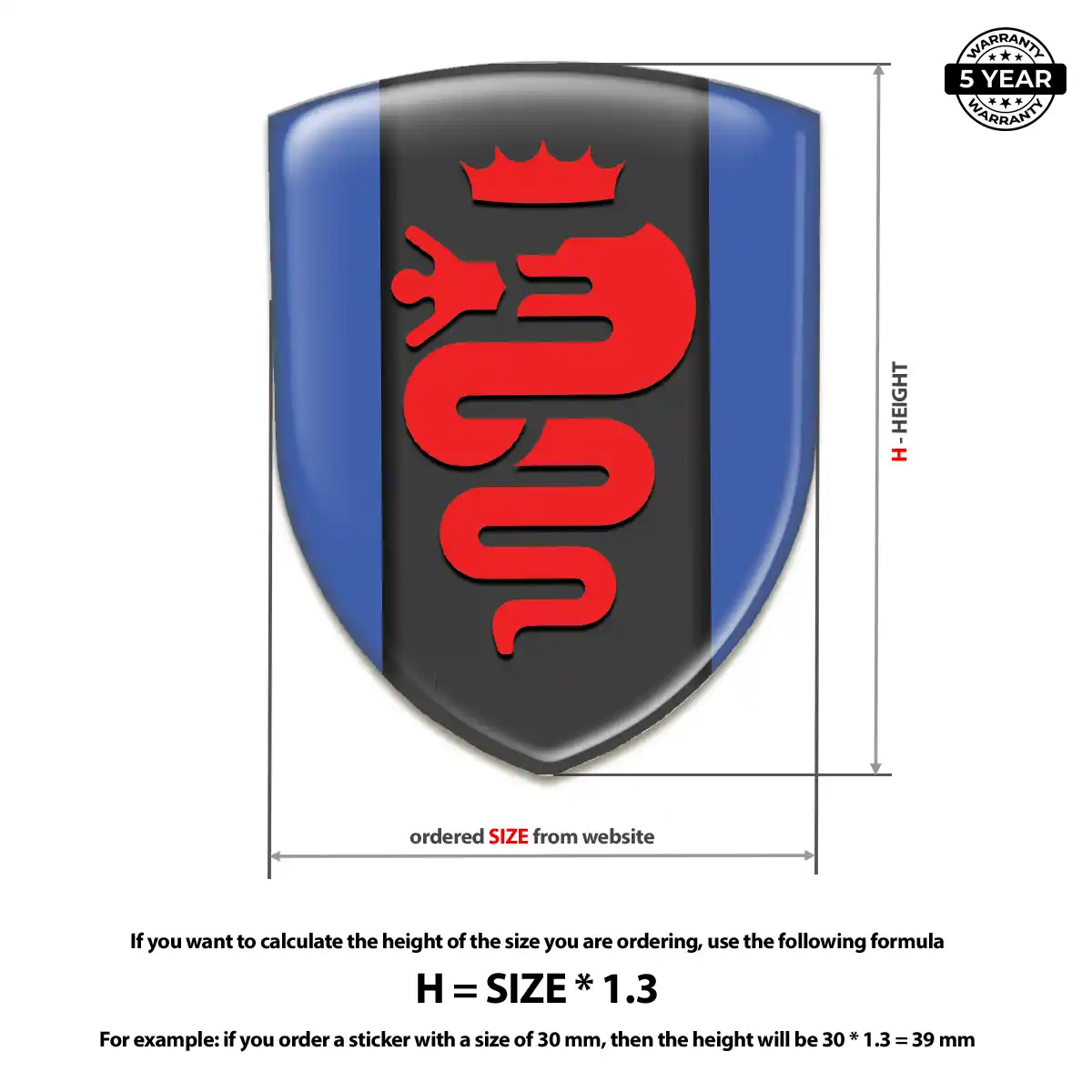 Alfa Romeo Car Emblem Decal Deluxe Edition