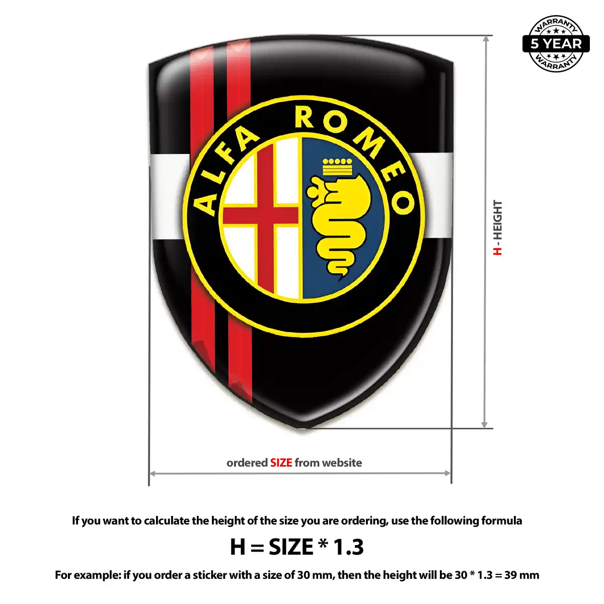 Alfa Romeo Car Emblem Decal Exclusive Series