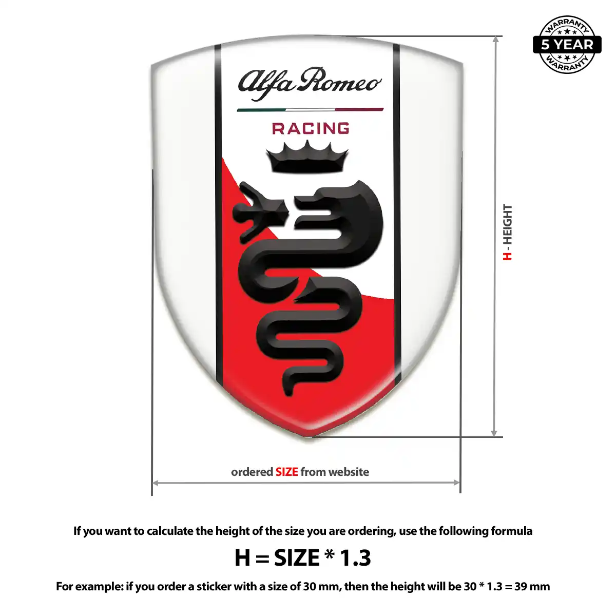 Alfa Romeo Car Emblem Decal Prestige Line