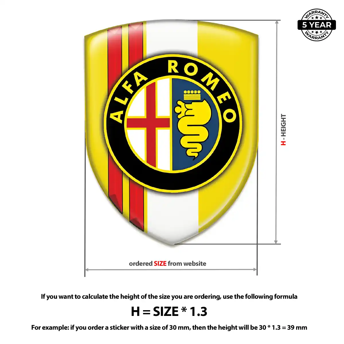 Alfa Romeo Car Emblem Decal Refined Design