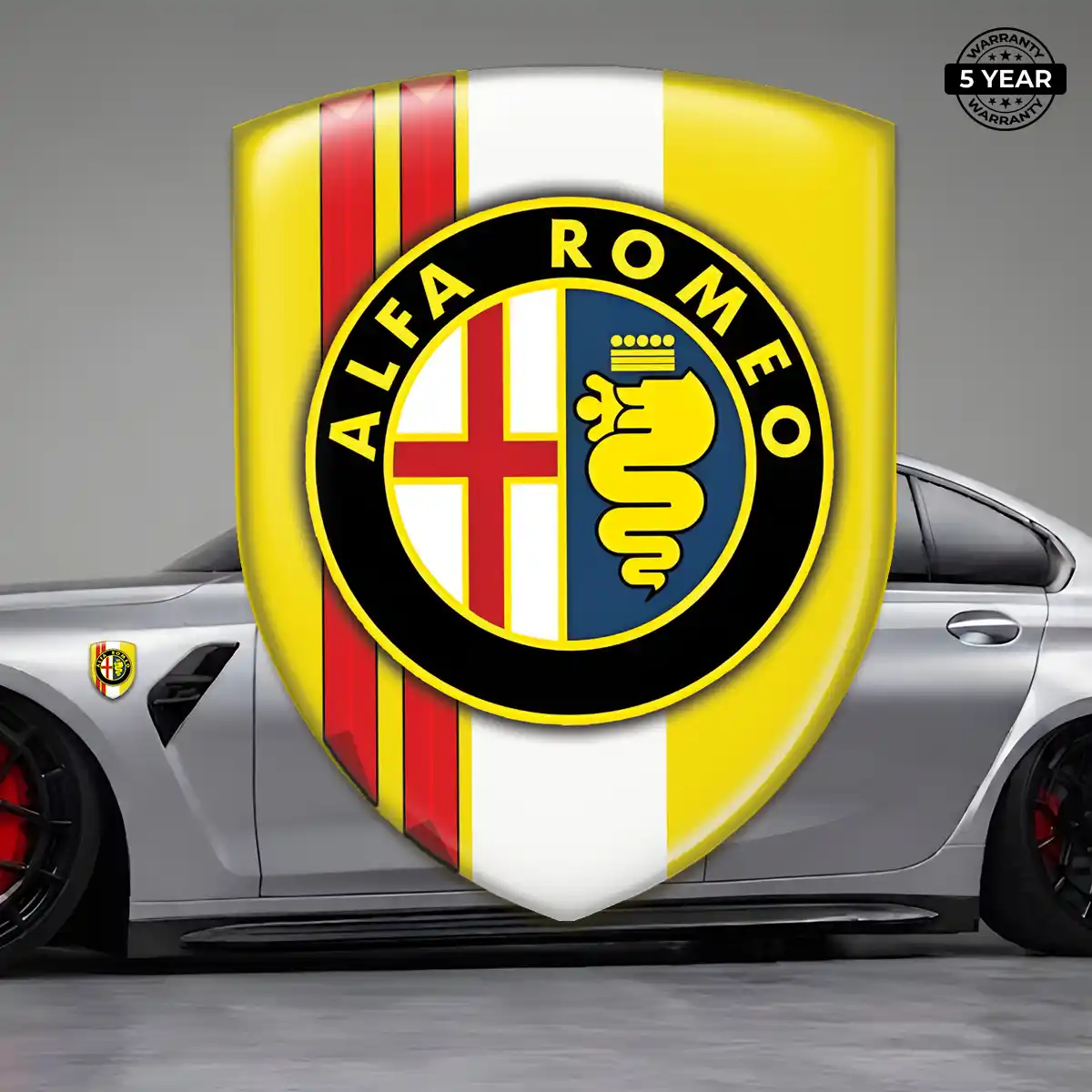 Alfa Romeo Car Emblem Decal Refined Design