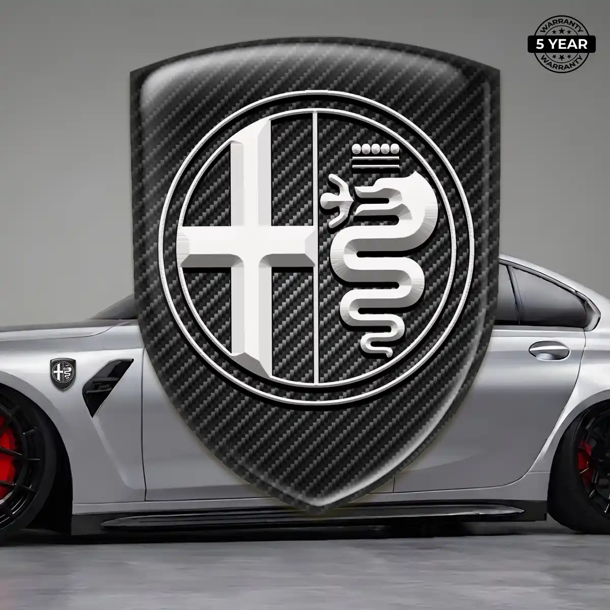 Alfa Romeo Car Emblem Overlay Deluxe Edition