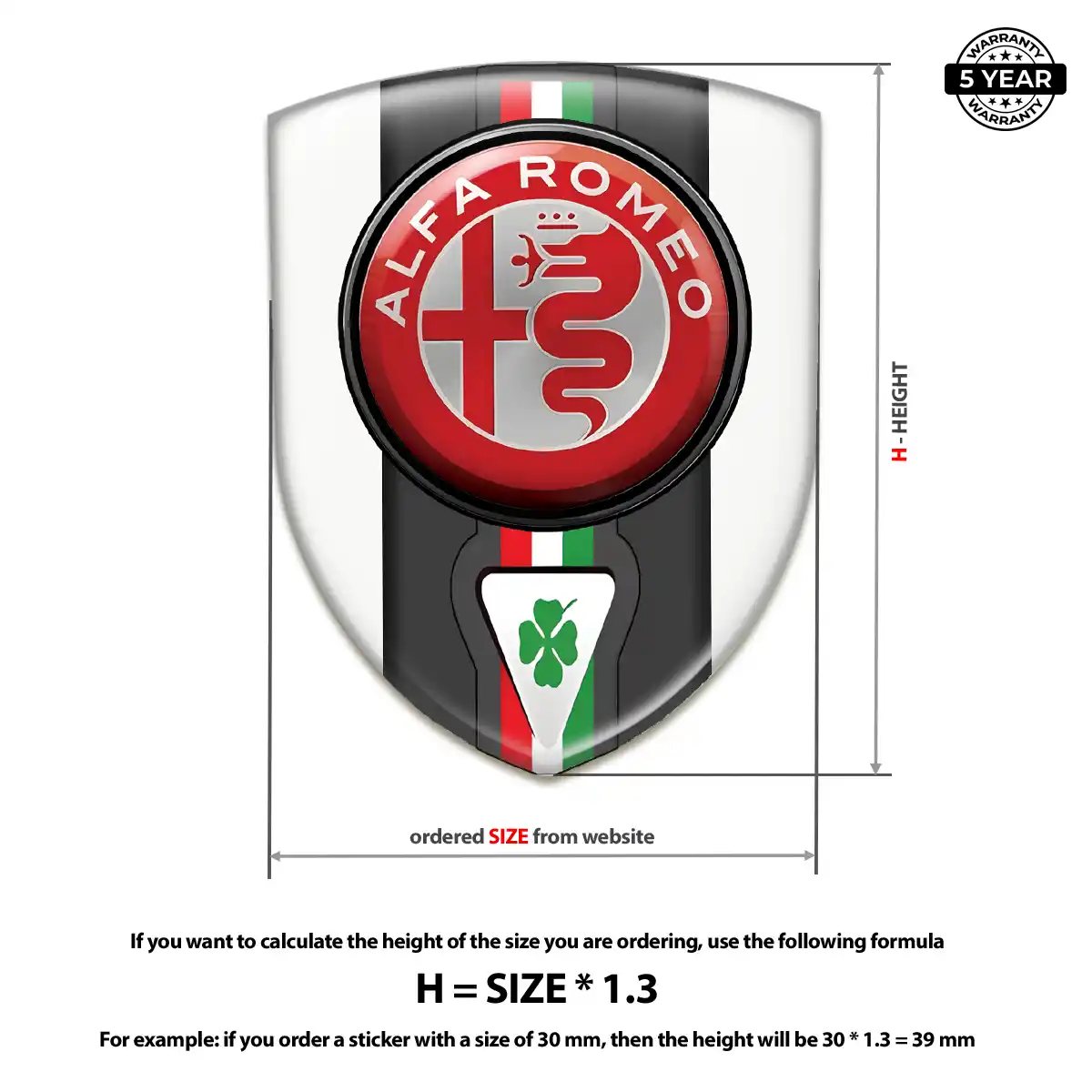 Alfa Romeo Car Emblem Overlay Prestige Line