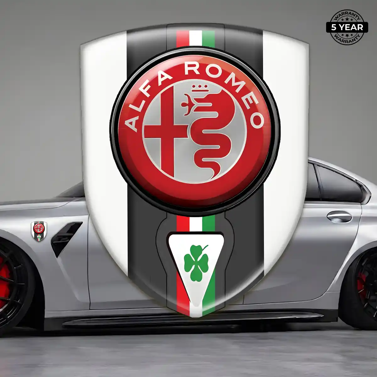 Alfa Romeo Car Emblem Overlay Prestige Line