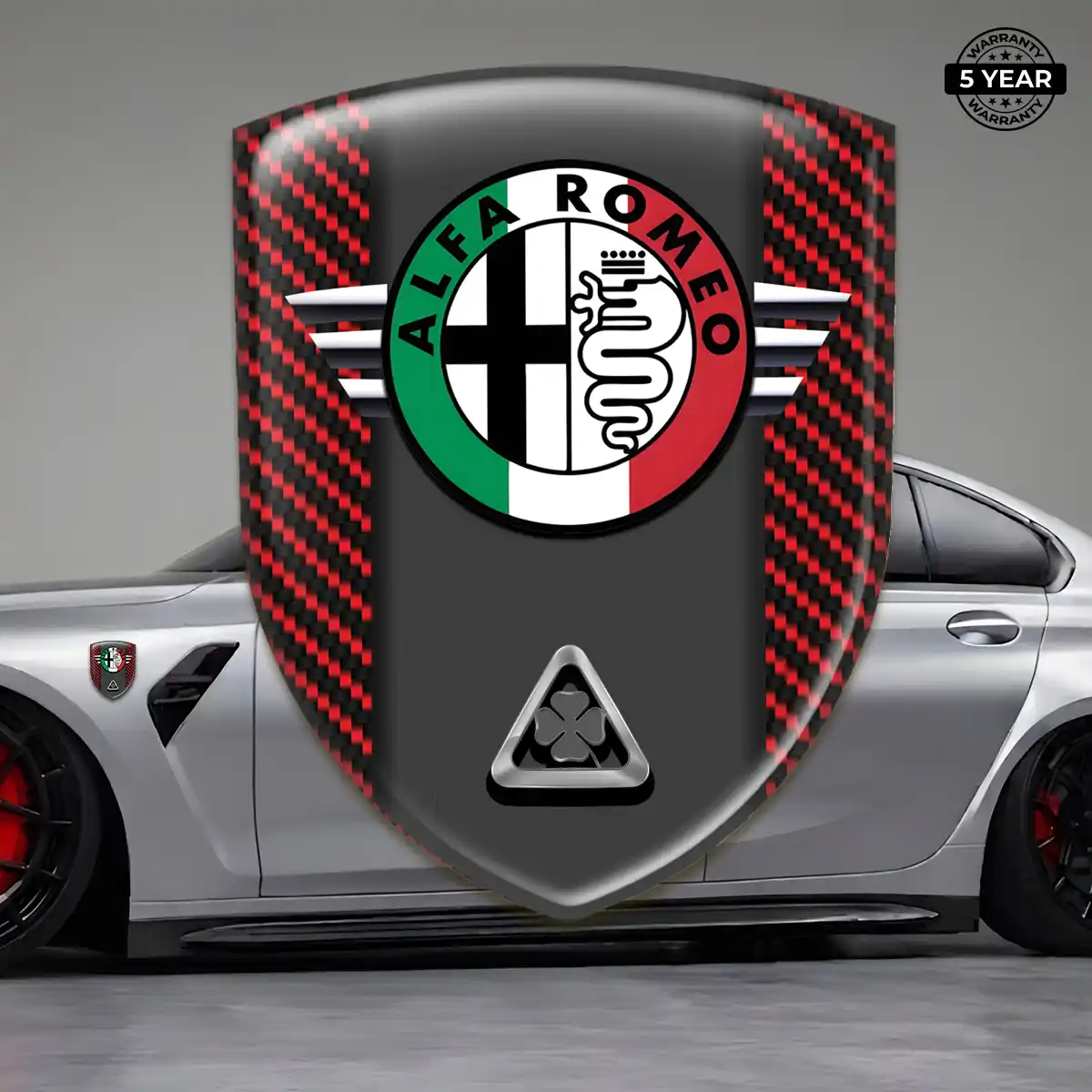 Alfa Romeo Car Emblem Overlay Refined Design