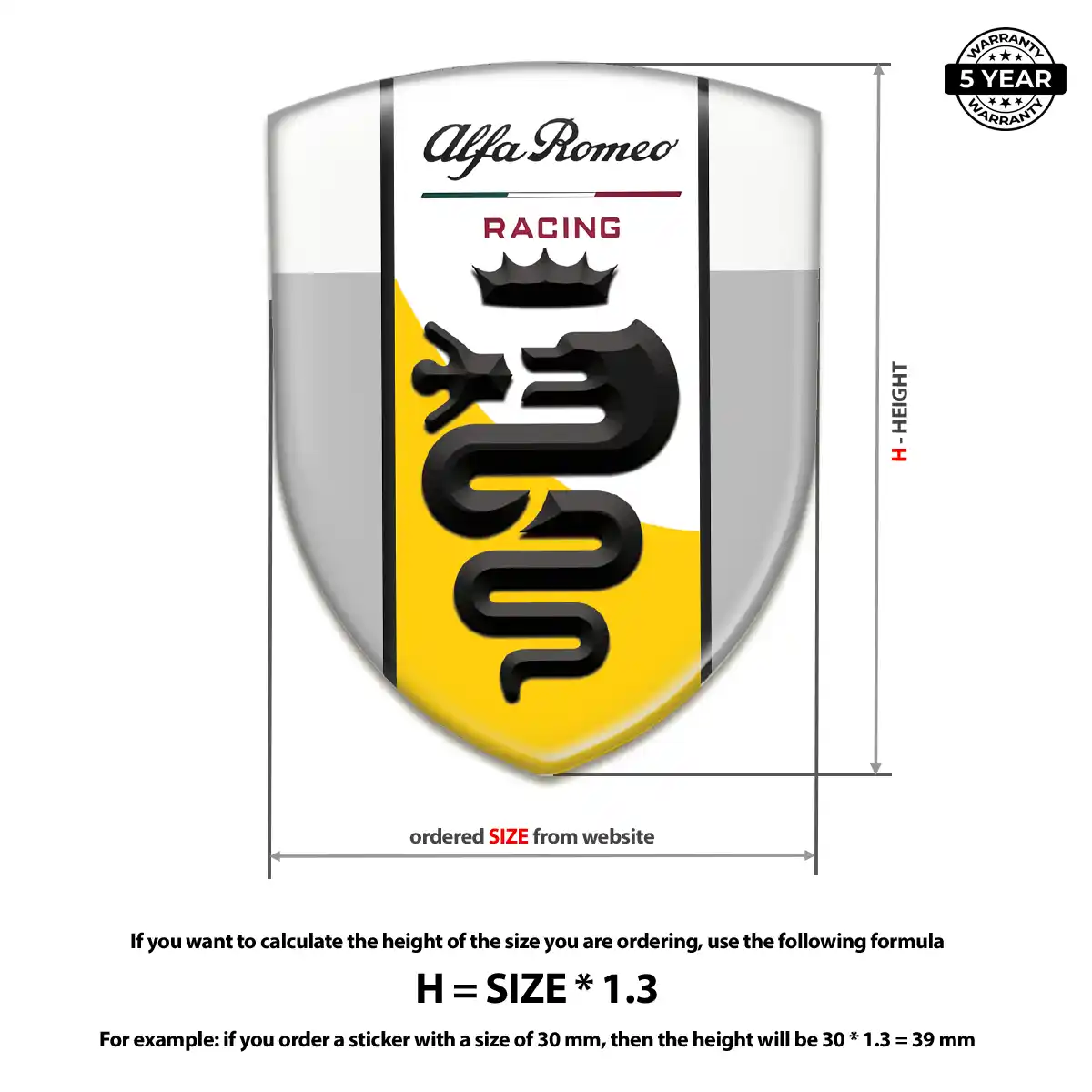 Alfa Romeo Car Emblem Sticker Deluxe Edition