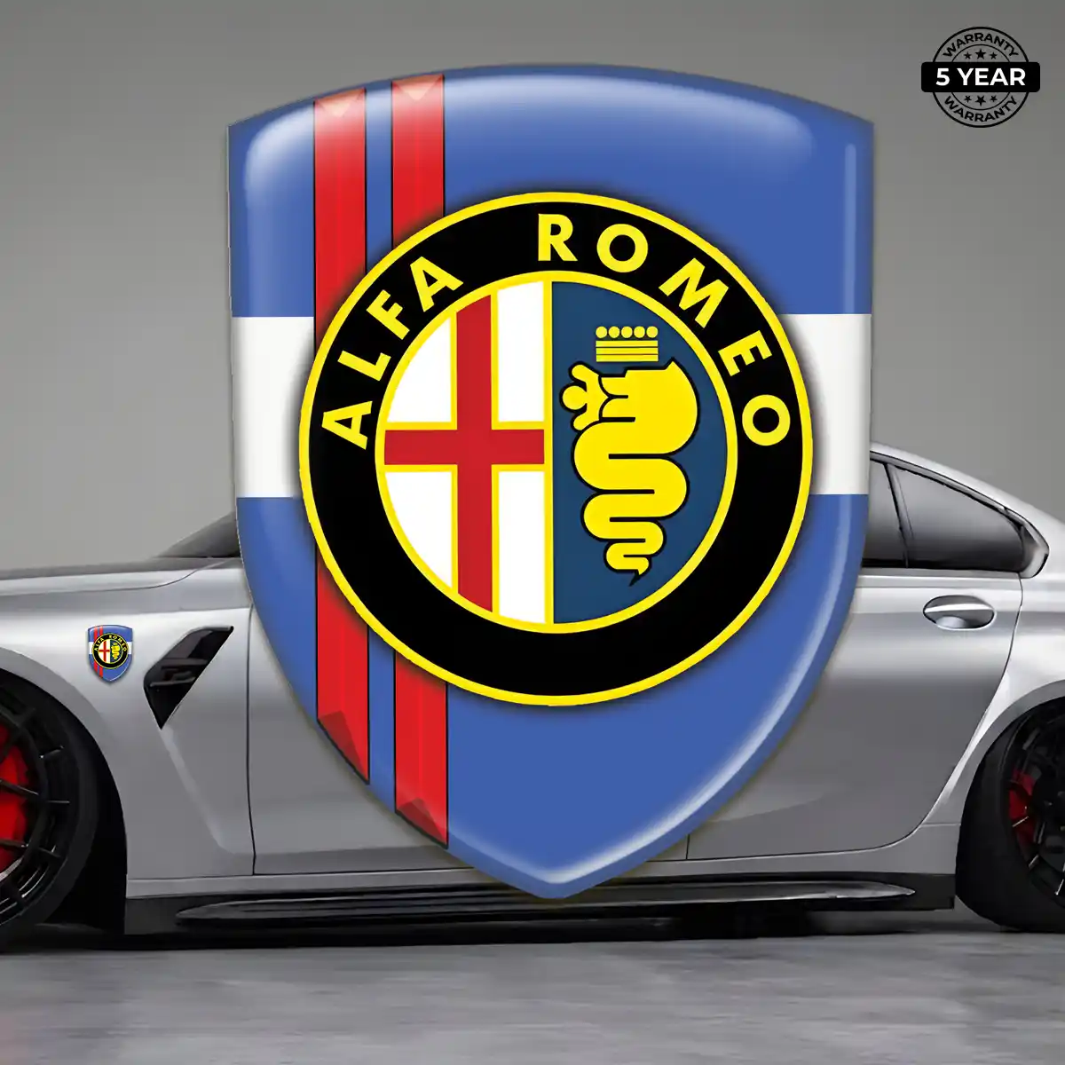 Alfa Romeo Car Emblem Sticker Elite Finish