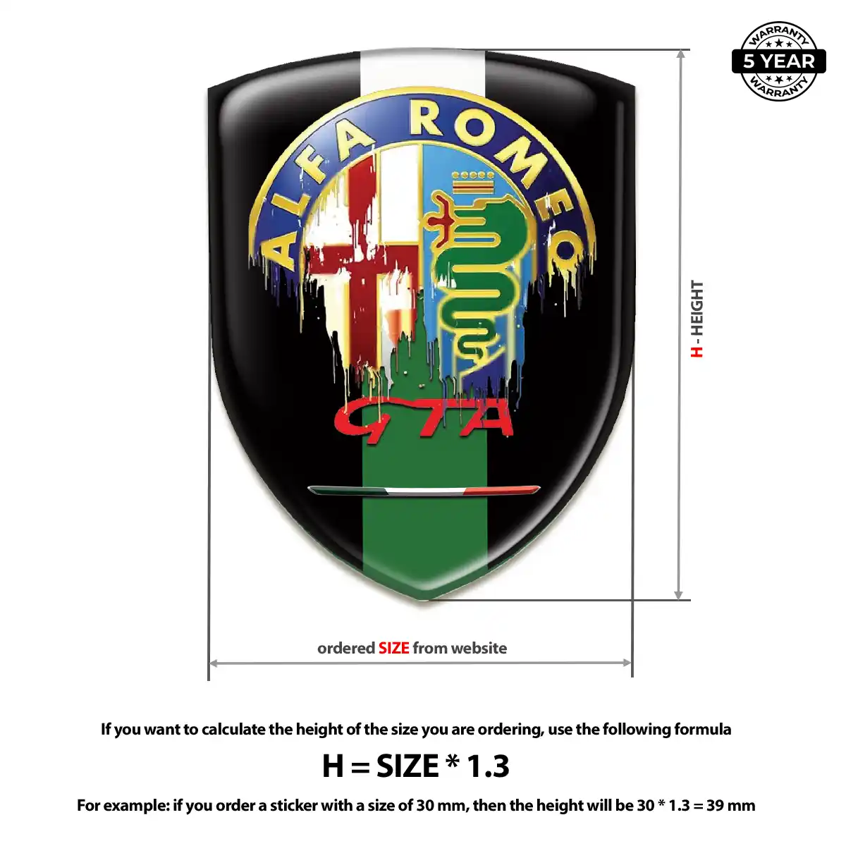 Alfa Romeo Car Emblem Sticker Prestige Line