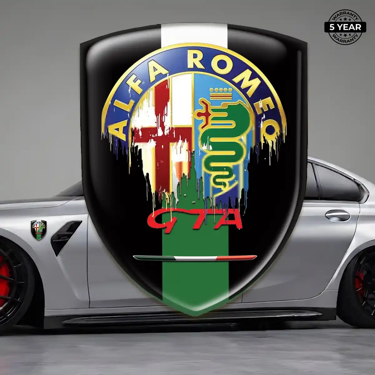 Alfa Romeo Car Emblem Sticker Prestige Line