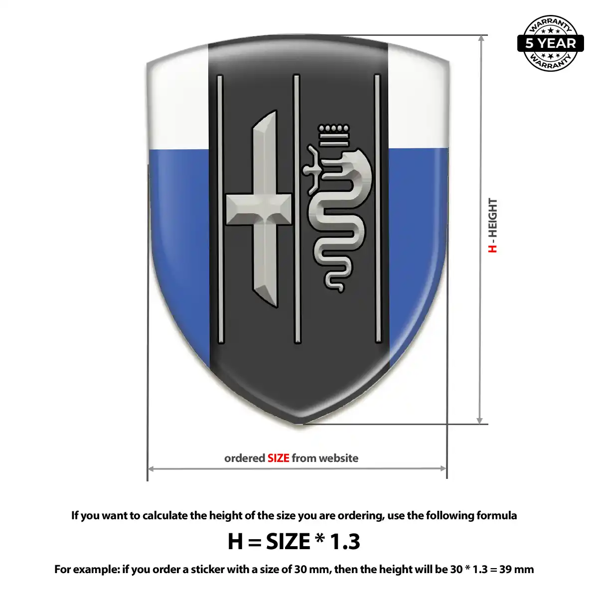 Alfa Romeo Car Emblem Sticker Refined Design