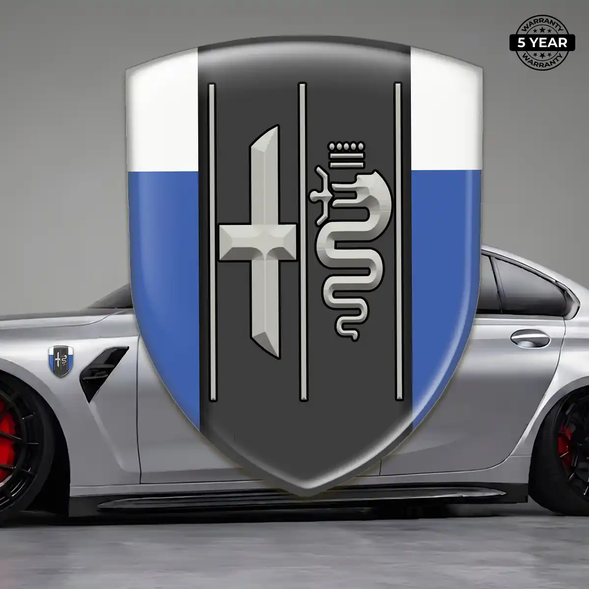 Alfa Romeo Car Emblem Sticker Refined Design