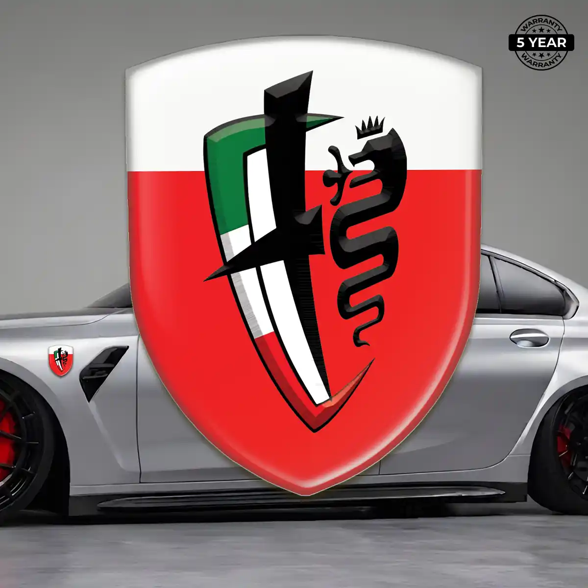 Alfa Romeo Car Emblem Sticker Signature Grade
