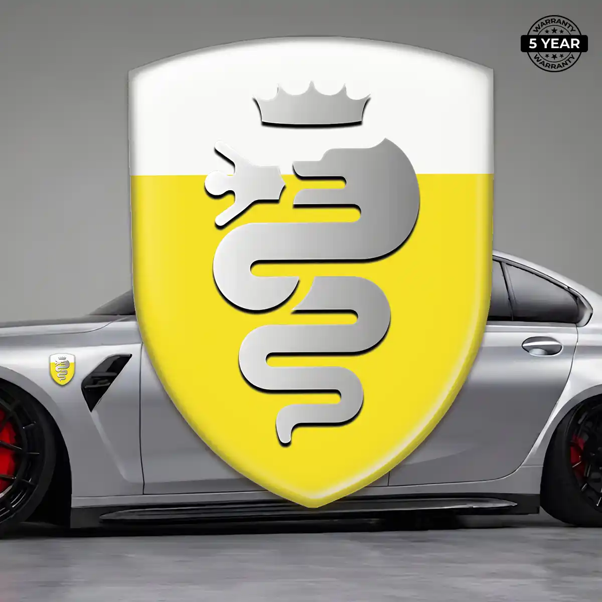 Alfa Romeo Car Emblem Sticker Sleek Style