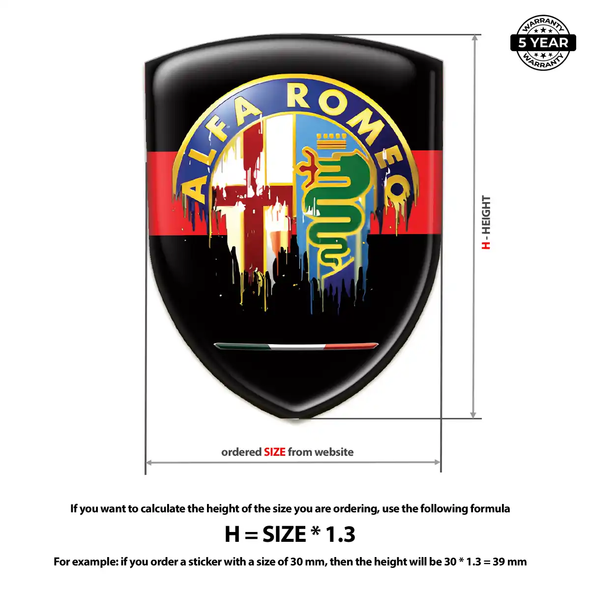 Alfa Romeo Car Logo Decal Exclusive Series