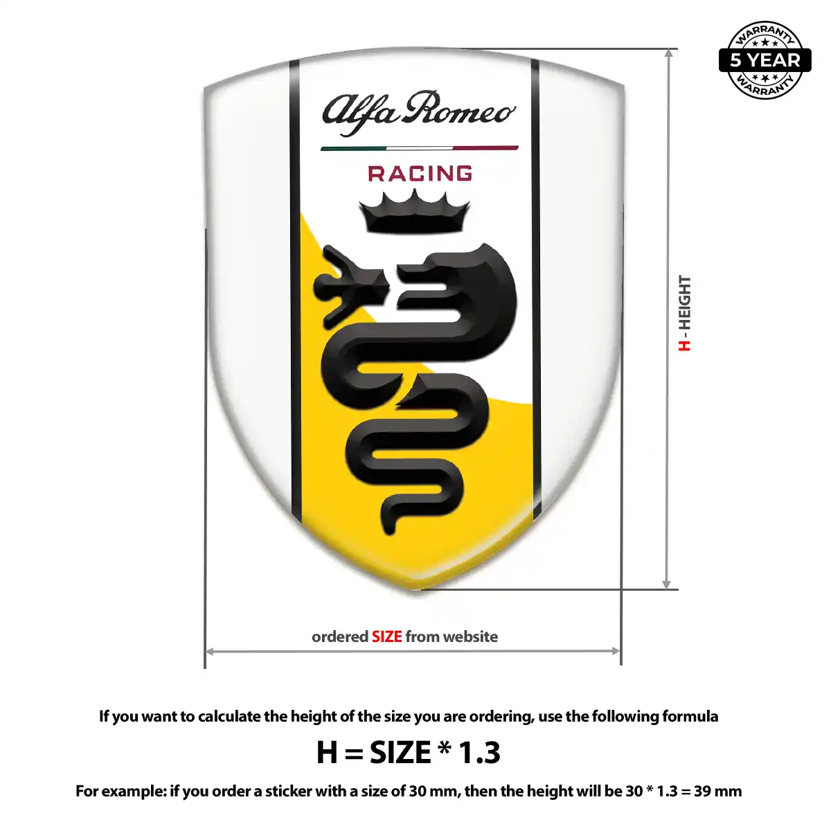 Alfa Romeo Car Logo Decal Refined Design