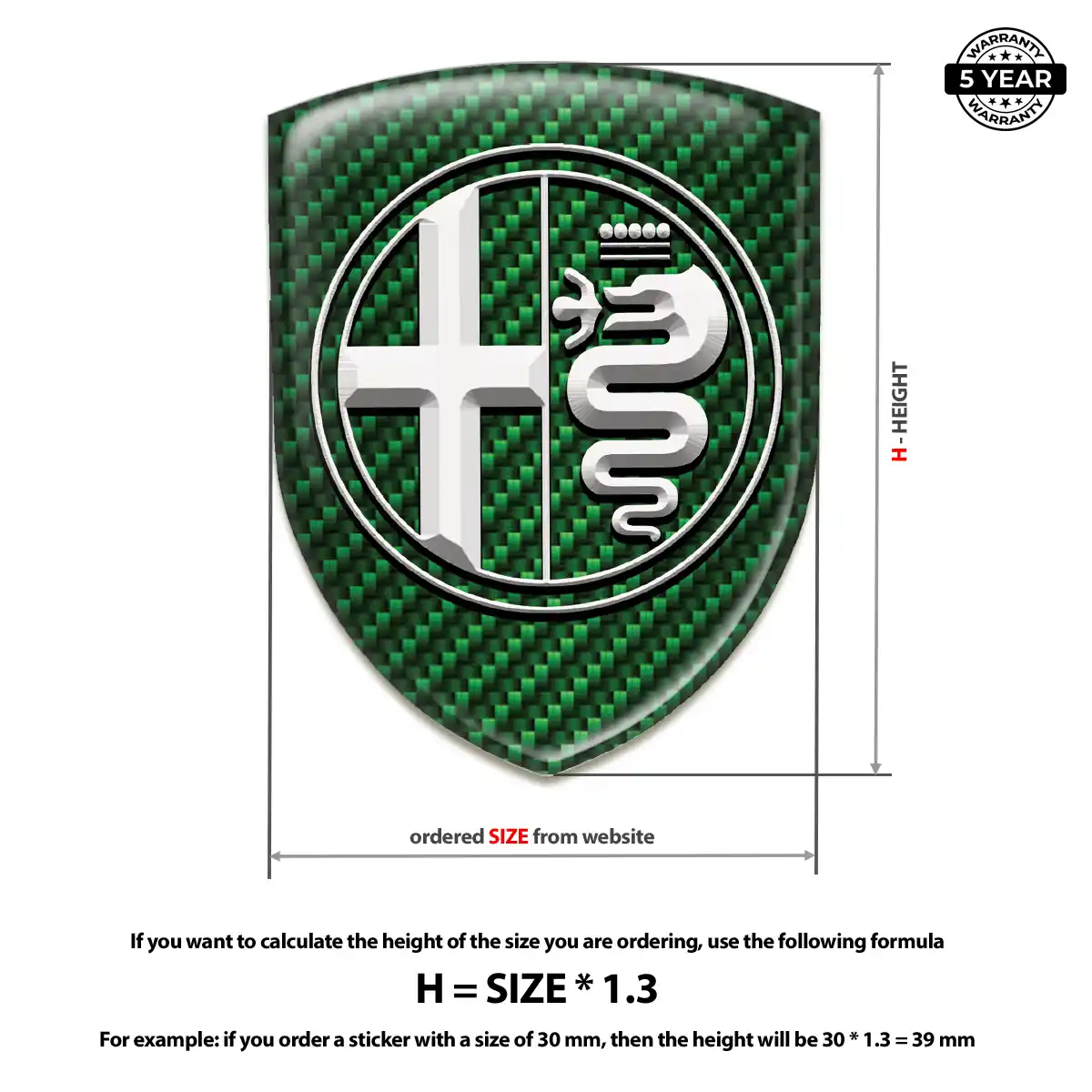 Alfa Romeo Car Logo Decal Signature Grade