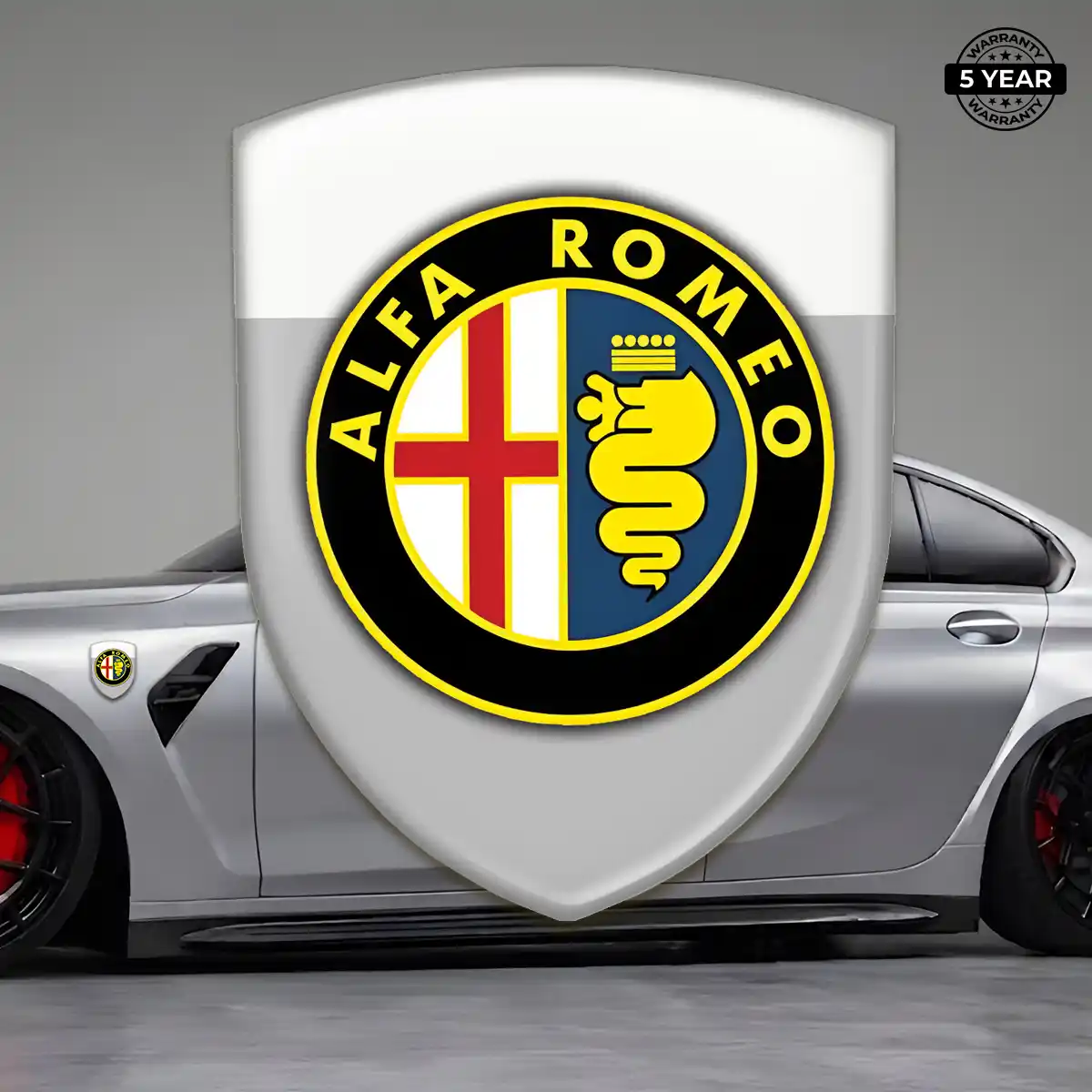 Alfa Romeo Crest Logo Emblem Refined Design