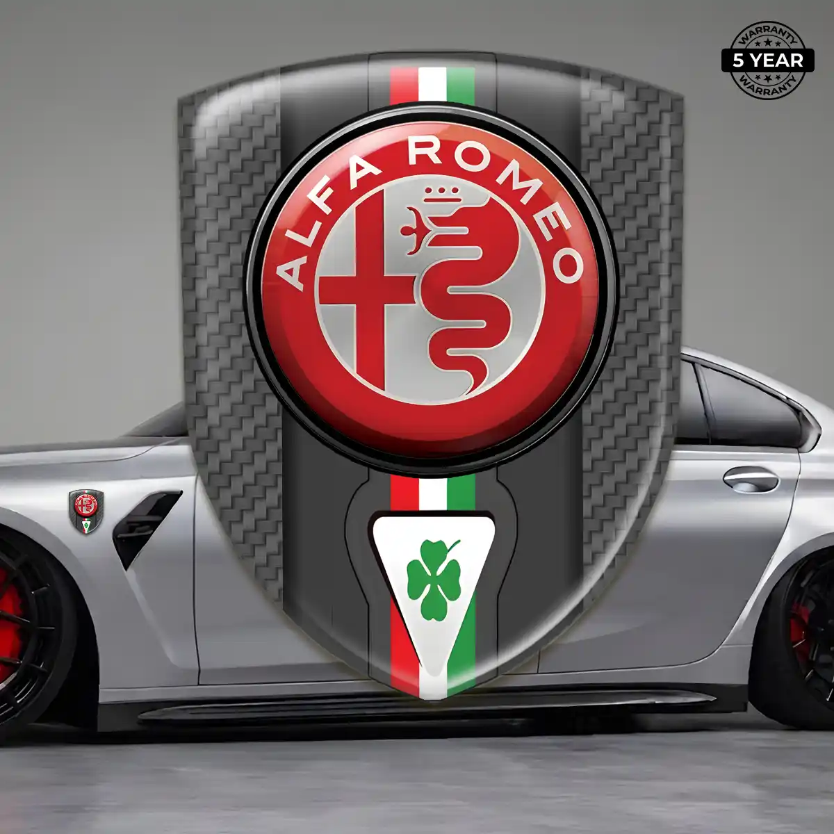Alfa Romeo Crest Logo Emblem Sleek Style
