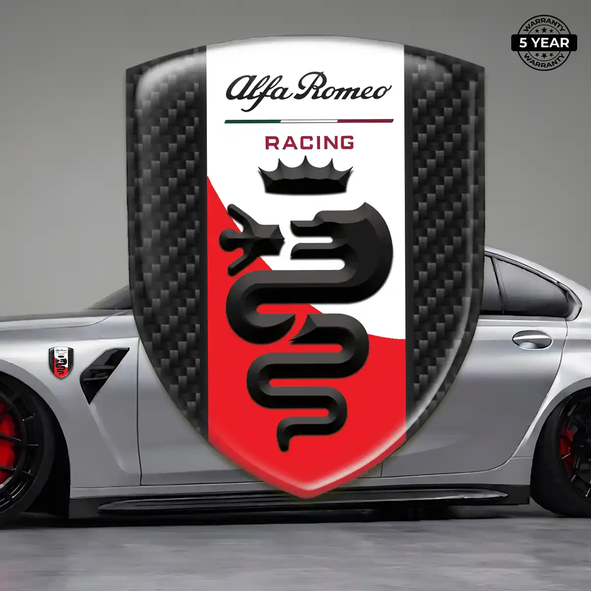 Alfa Romeo Domed Badge Elite Finish