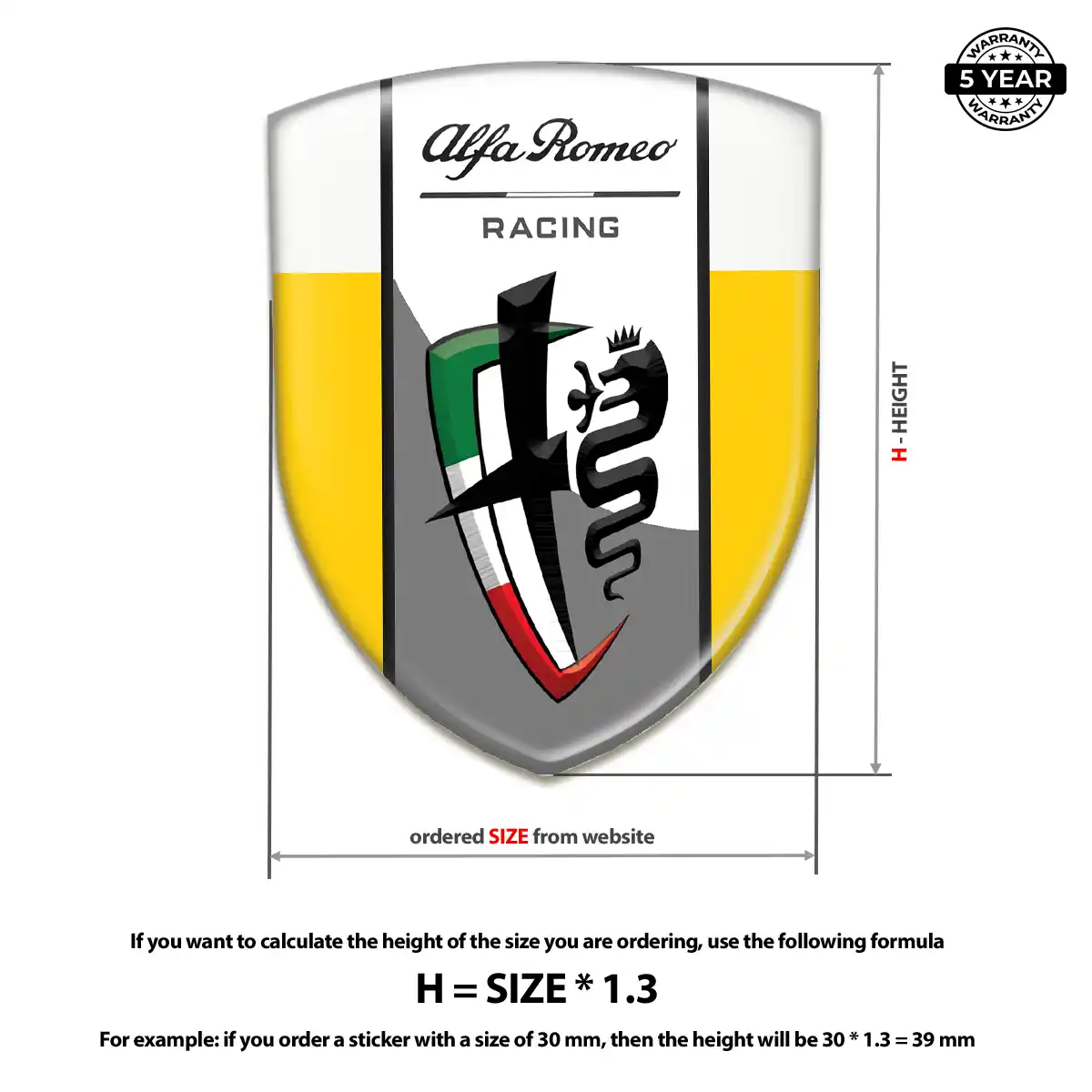 Alfa Romeo Domed Badge Refined Design