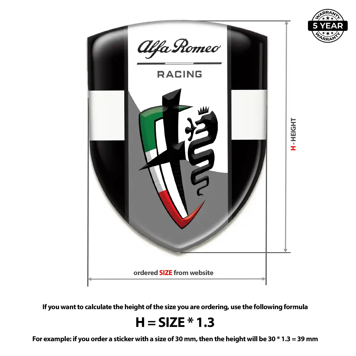 Alfa Romeo Domed Badge Signature Grade