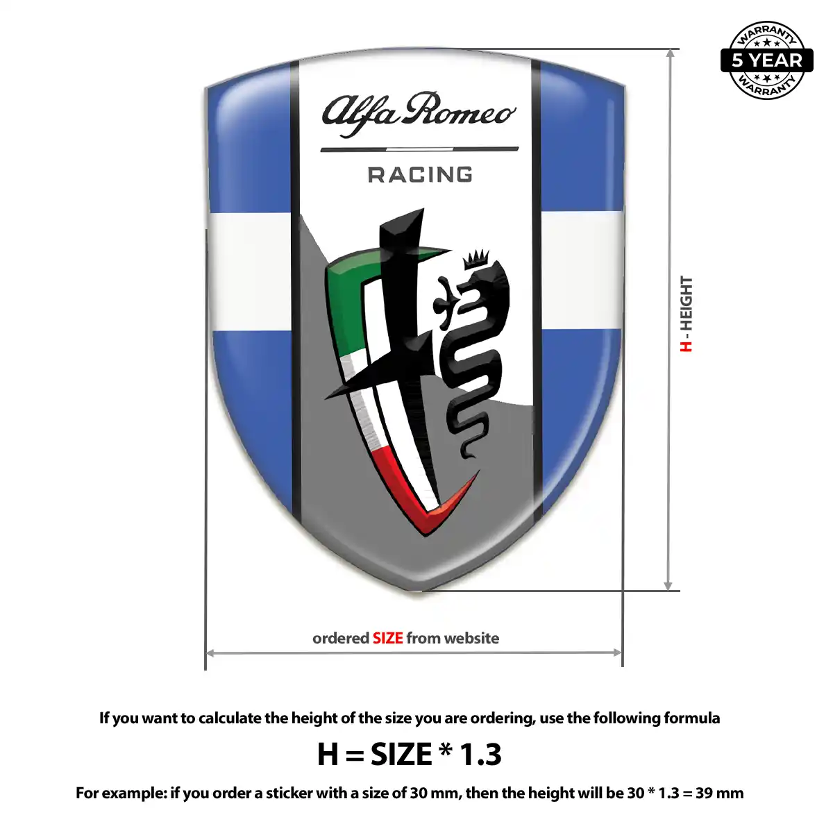 Alfa Romeo Domed Badge Sleek Style