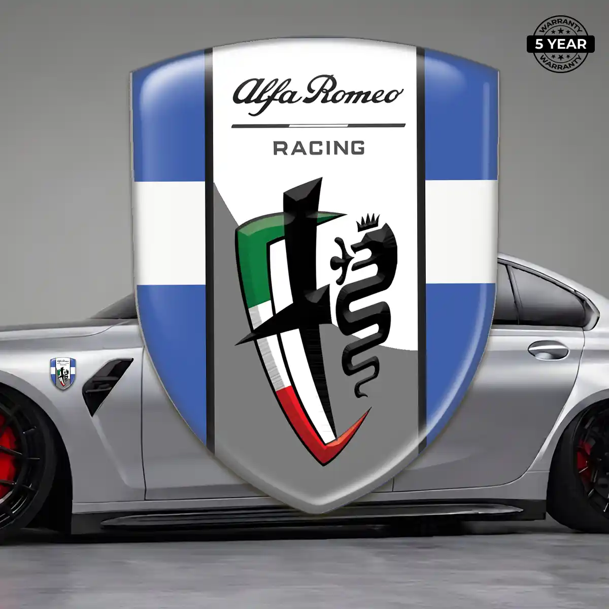 Alfa Romeo Domed Badge Sleek Style
