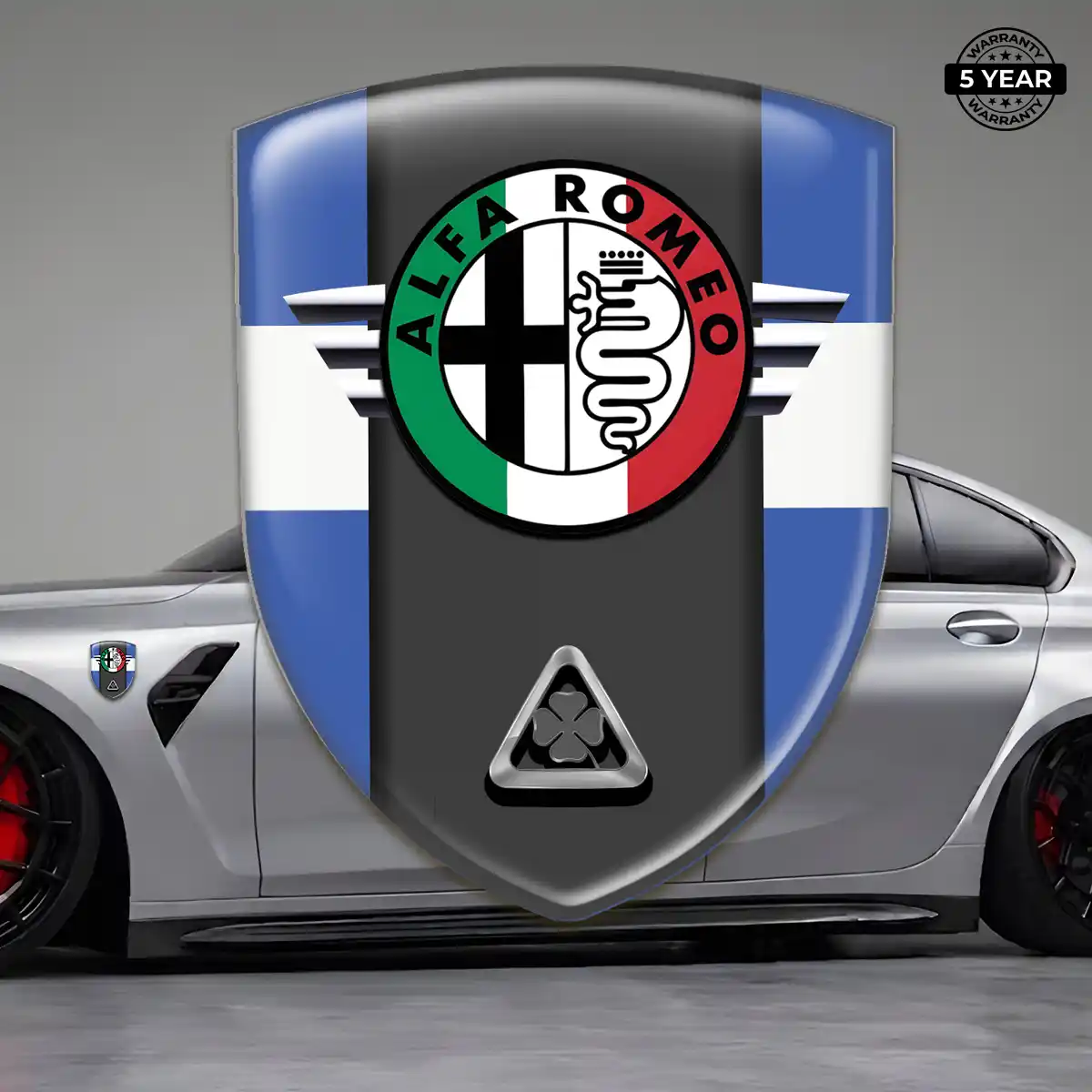 Alfa Romeo Domed Car Sticker Deluxe Edition