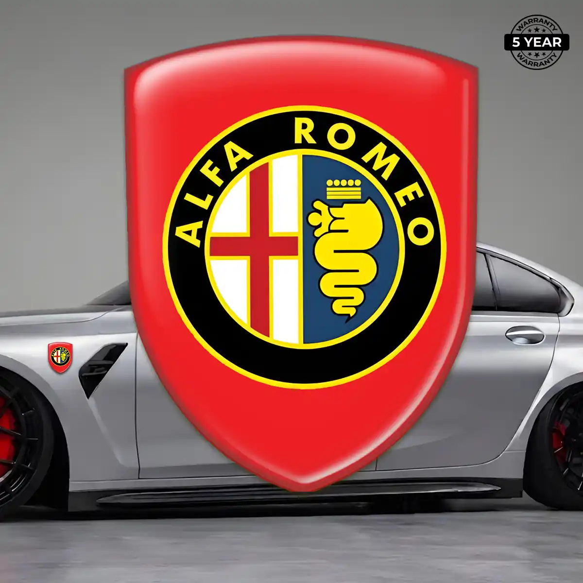 Alfa Romeo Domed Car Sticker Elite Finish