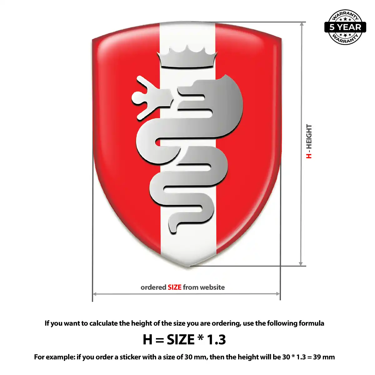 Alfa Romeo Domed Car Sticker Superior Craft
