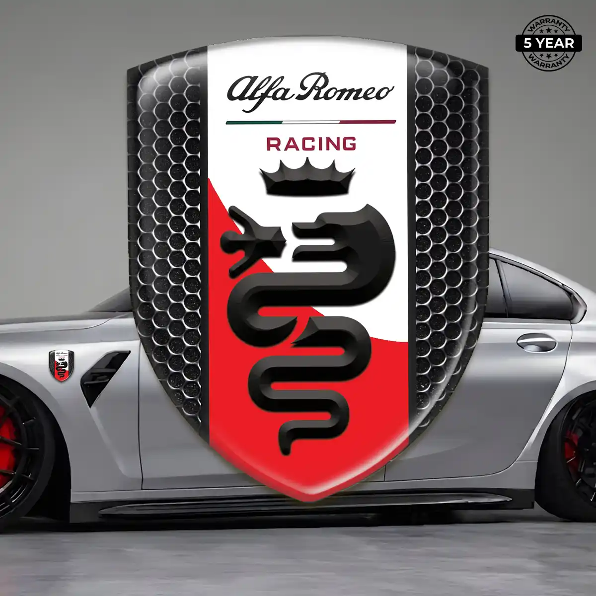 Alfa Romeo Domed Decal Elite Finish