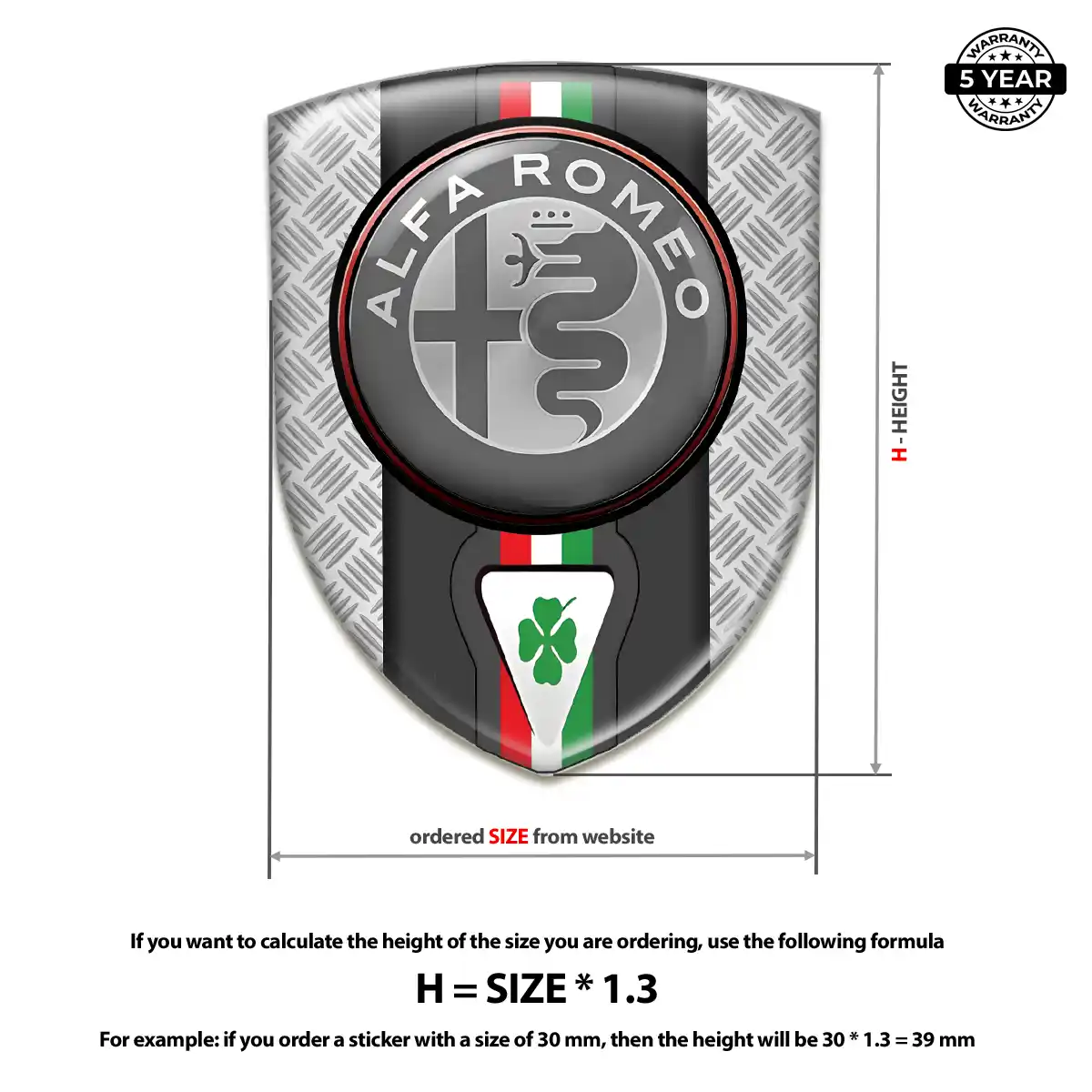 Alfa Romeo Domed Decal Exclusive Series