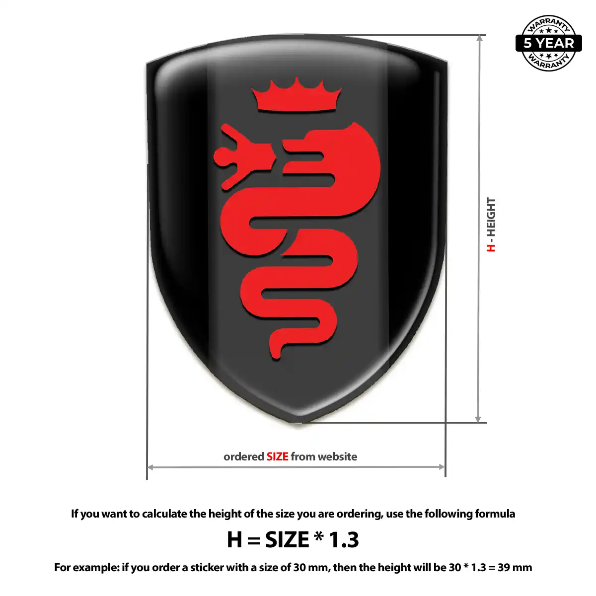 Alfa Romeo Domed Decal Prestige Line