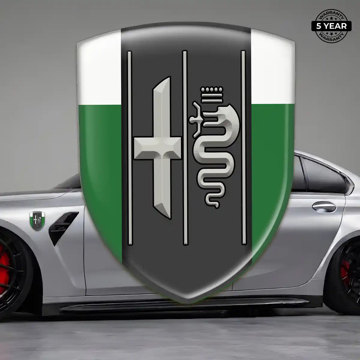 Alfa Romeo Domed Decal Refined Design