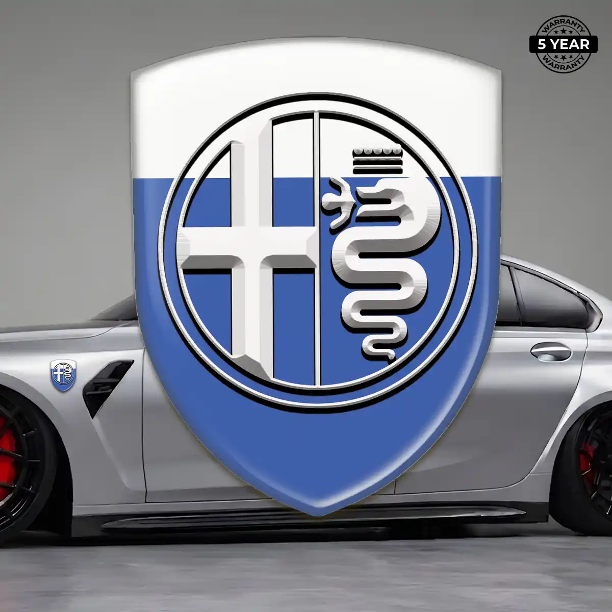 Alfa Romeo Domed Decal Sleek Style