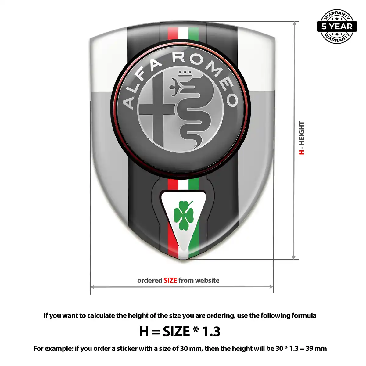 Alfa Romeo Domed Decal Superior Craft
