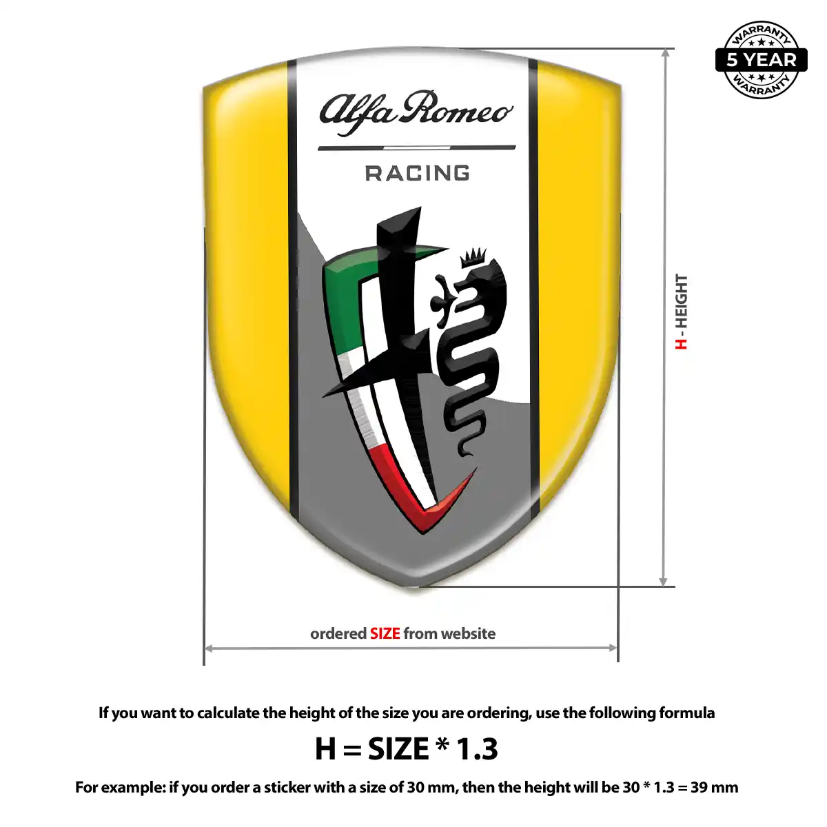 Alfa Romeo Domed Emblem Deluxe Edition