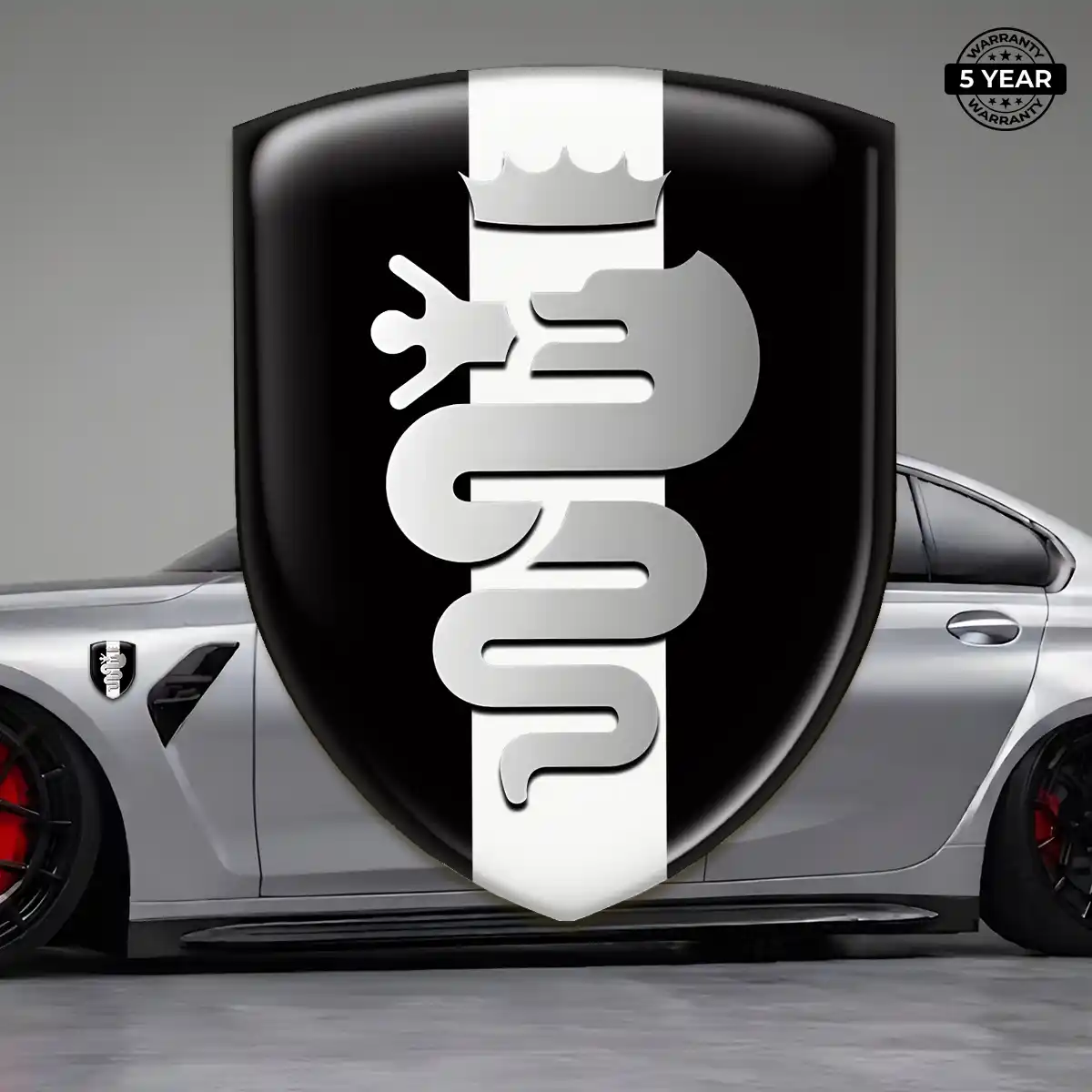 Alfa Romeo Domed Emblem Elite Finish