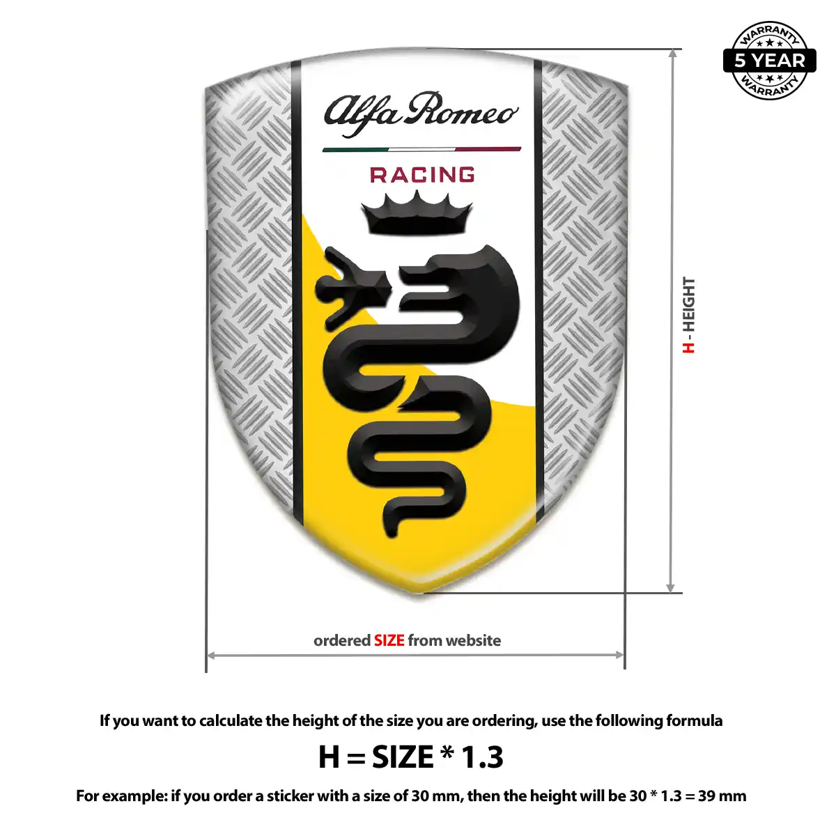 Alfa Romeo Domed Emblem Prime Quality