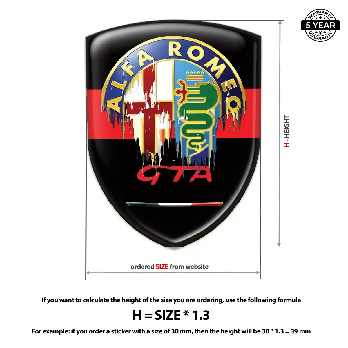 Alfa Romeo Domed Emblem Refined Design