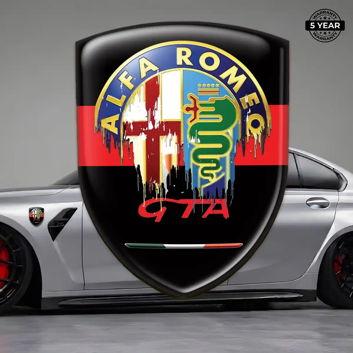 Alfa Romeo Domed Emblem Refined Design