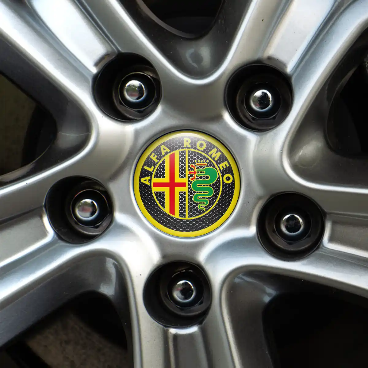 Alfa Romeo Domed Emblem Self-Adhesive Premium Edition