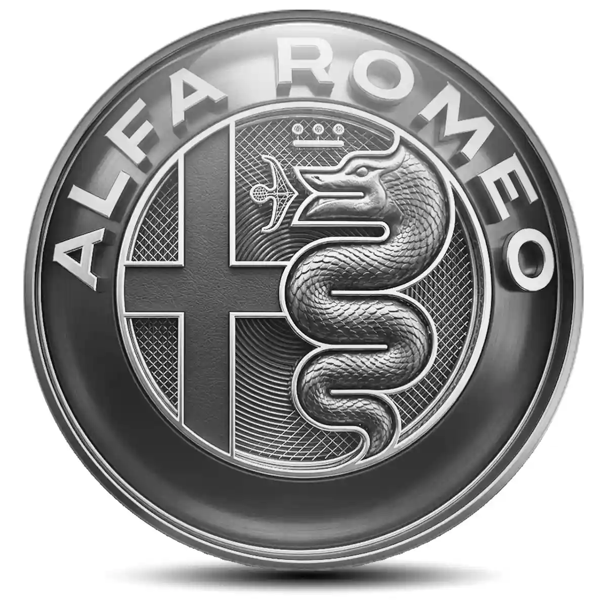 Alfa Romeo Domed Emblem Self-Adhesive Sleek Style