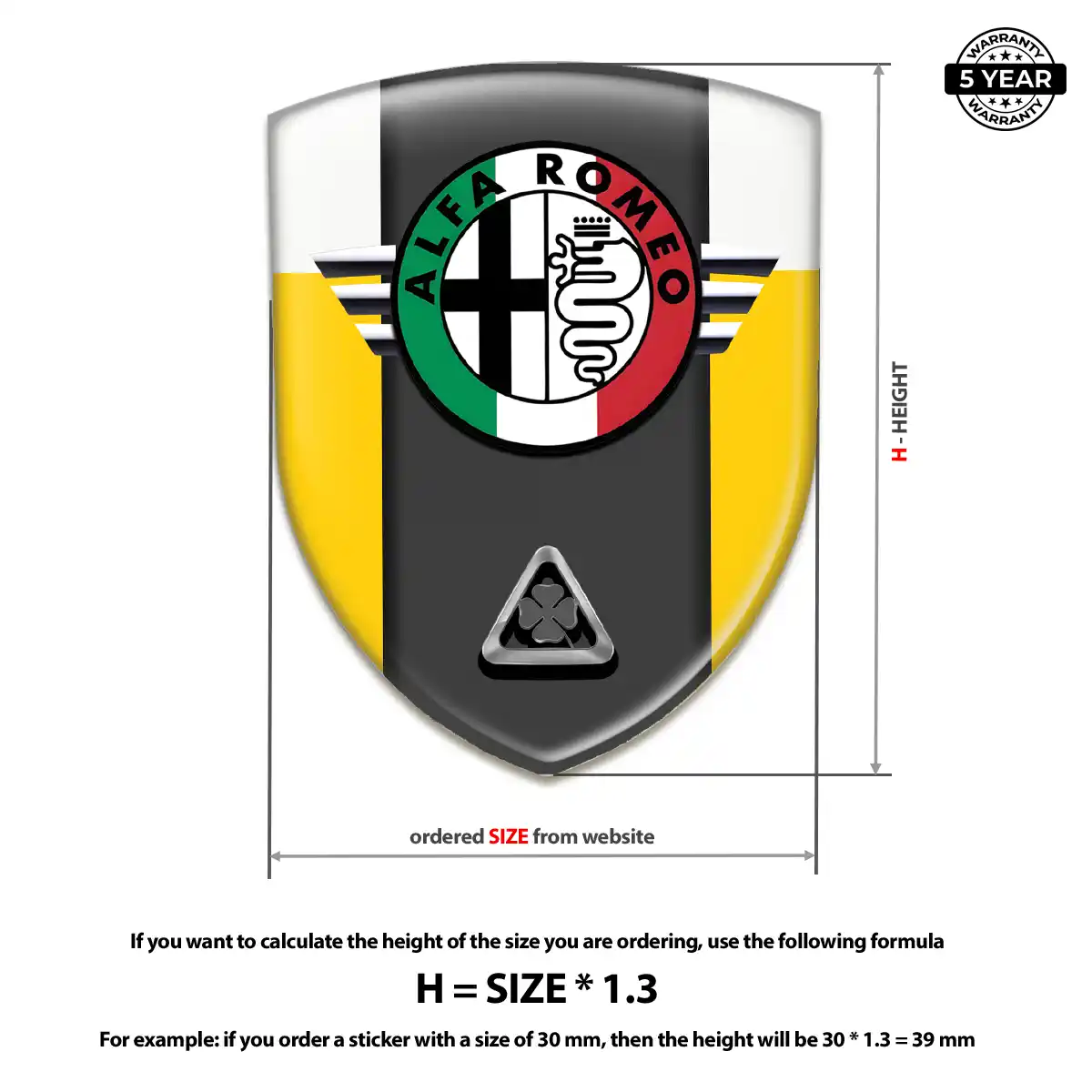 Alfa Romeo Domed Emblem Signature Grade
